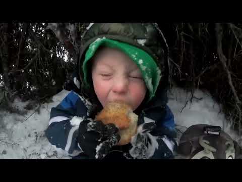 Winter Survival Camping with 4 yr old in Alaska Primitive