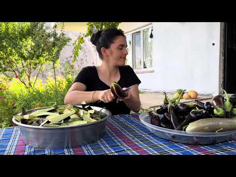 Yüksek Dağ Köyünde Bostan Hasadı