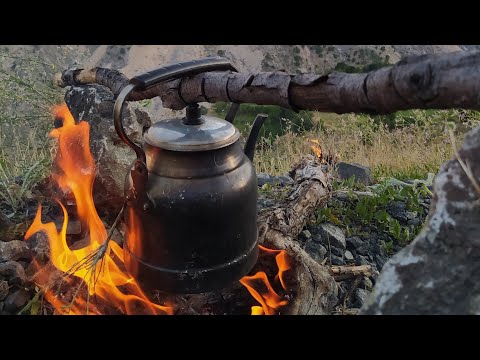 Soğan Dikimi Odun Ateşinde Çay