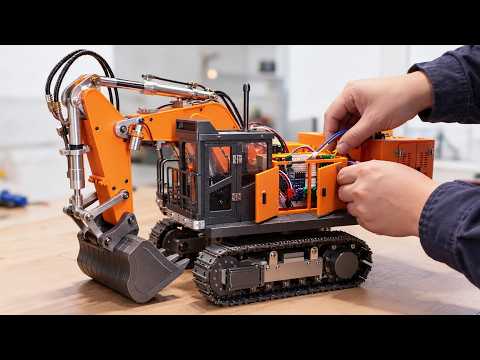 Man Builds DIY RC EXCAVATOR With Hydraulic System At Scale