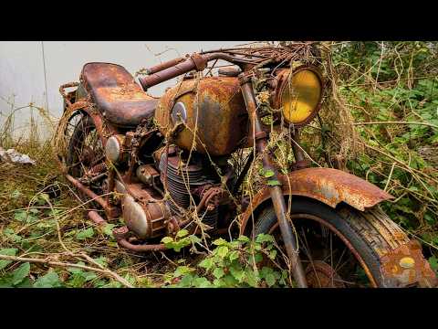Man Restores 30 Years Old Classic Motorcycle Back to New