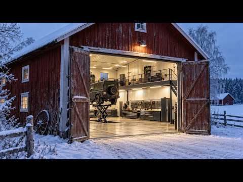 He Lifted a 100 Year Old Barn to Build His Dream Garage