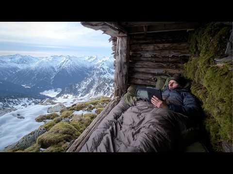 Man Builds Incredible OFF GRID SHELTERS Alone Through Rain