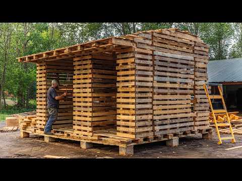 Building Amazing DIY Wood Pallet Barn Step by Step by