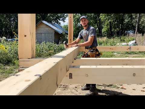 Man Builds DIY Wooden House from Scratch Start to Finish by