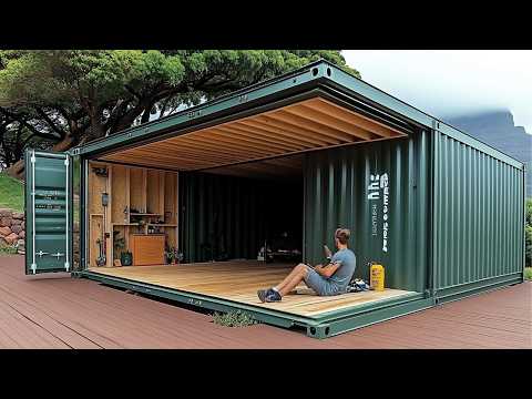 Man Builds Amazing DIY Container Home with Foldable Terrace