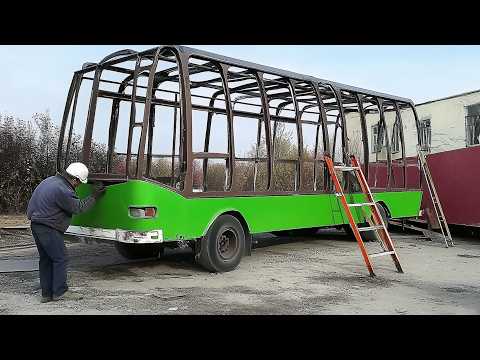 Man Turns OLD BUS into Amazing MOBILE HOME DIY Conversion