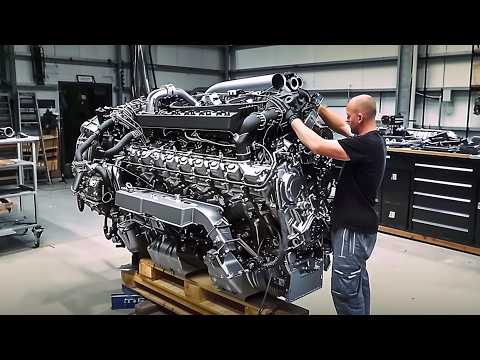 Man Fully Assembles MAN TRUCK ENGINE Perfectly Start to