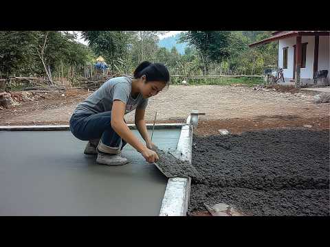 Young Woman Builds DIY CABIN with SWIMMING POOL Start to