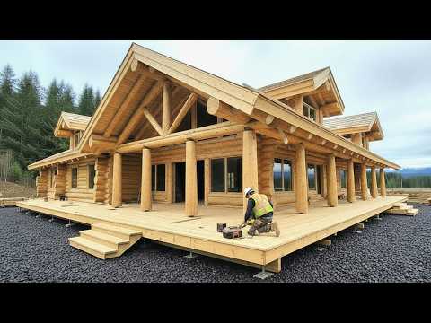 Family of 7 Builds Amazing LOG HOUSE in Alaska in 2 Years