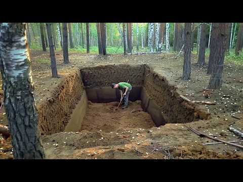 Man Builds Secret Underground CABIN in the Forest Start to
