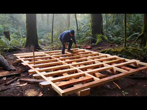 Man Builds WOOD CABIN in Just 15 Days in the Forest for