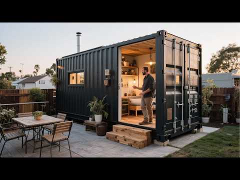 Man Builds Amazing DIY Tiny Home Inside a CONTAINER by