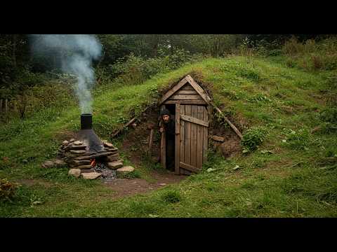 Man Builds Amazing UNDERGROUND CABIN in the Wild Start to