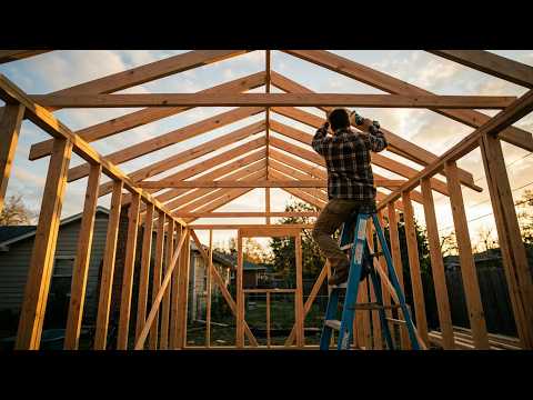 Building Amazing DIY Wood SHED Backyard Project From Start