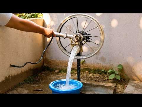Easy DIY Water Pump With PVC and a Bike Homemade
