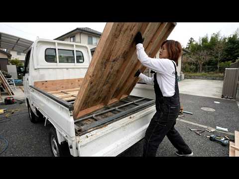 Woman Turns Small Pickup Truck into Amazing CAMPER DIY