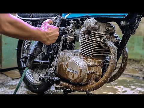 Man Restores 45 Years Old Classic Motorcycle Back to New