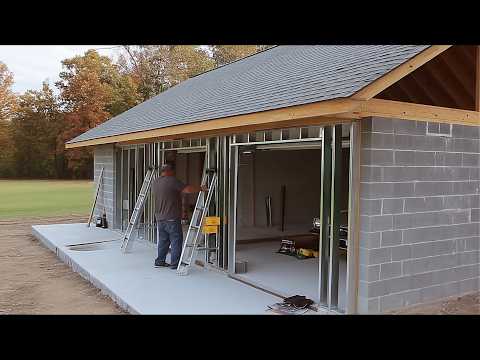 Man Builds 2 Car Garage WITH CAR LIFT in 6 Months Start to