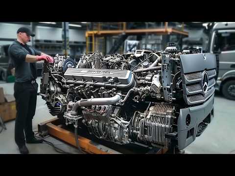 Man Fully Assembles Mercedes TRUCK ENGINE Perfectly Start