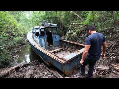 Man Finds Abandoned Boat and Renovates it Back to New Start