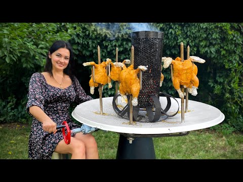 Just Twist this Device and the Delicious Grilled Chicken Is