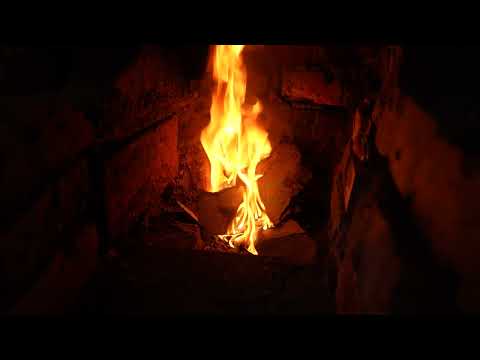 Alone on a Deserted Arctic Island Night in a Brick Stove