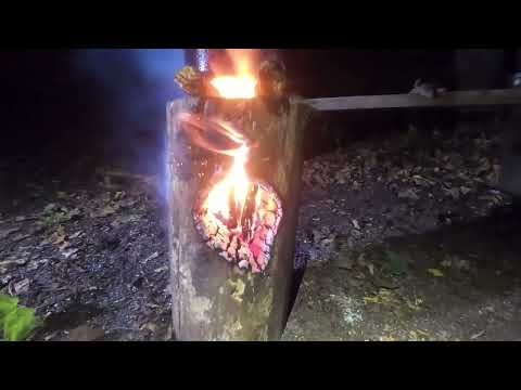 2 years on the island in a makeshift house building a house
