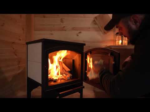 Built a log cabin in the mountains testing a new stove for