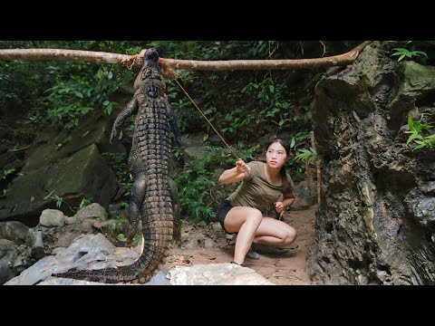 skills crocodile trap stream fishing survival alone