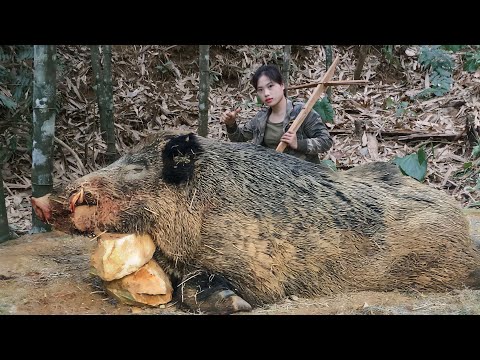 winter survival trapping skills wild boar survival alone
