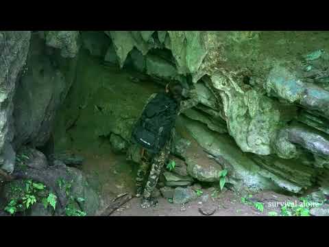 build rock shelters catch stream fish by hand wild boar