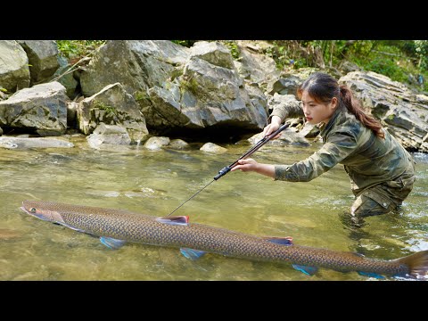catching stream fish survival skills taking care of animals