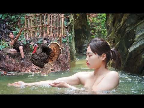 Make primitive traps turkey traps catch catfish in streams