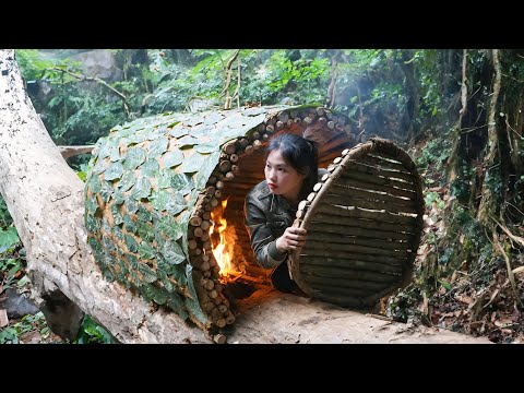 Build a Tree Shelter Wilderness Survival survival alone