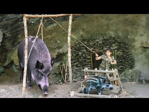 200 days of survival in nature trap creation skills to trap