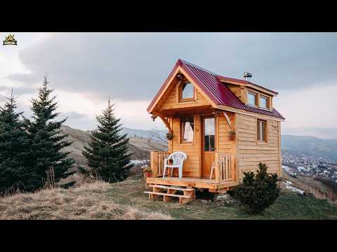 The Man Who Built a Unique Wooden Home Surrounded by Nature