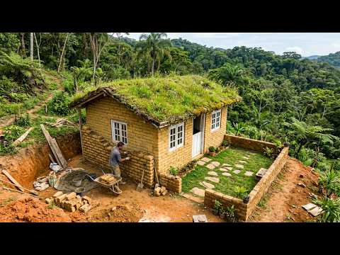 Young Man Builds an Amazing Forest House Alone Using Clay
