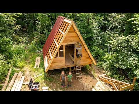 One Man Raised This A Frame Cabin Alone