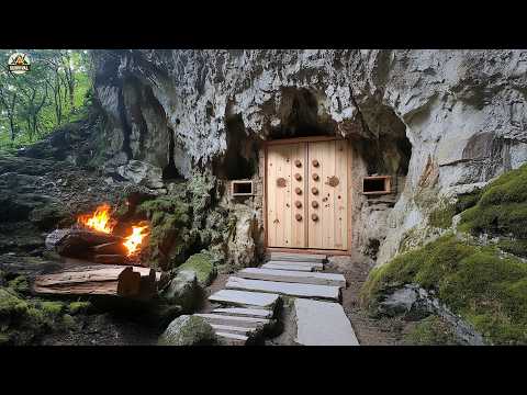 Survival Genius Watch How He Transforms a Simple Cave into