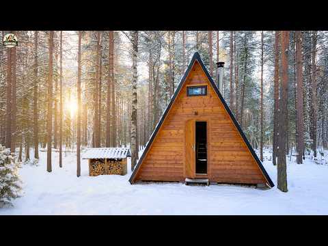 The Secret to Building a Unique Triangular Cabin Deep in