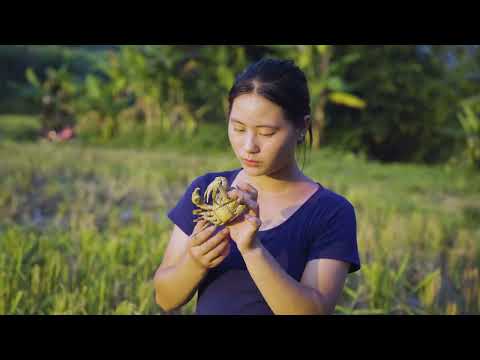Harvest Field Crabs from the Rice Field Goes to Market Sell