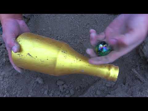The boy searched for treasure in the wild and found super