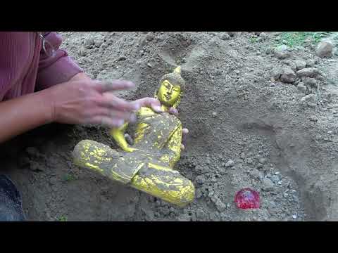 The boy accidentally discovered a huge underground treasure