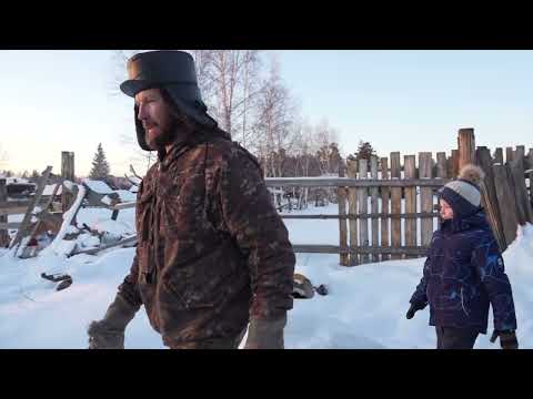 Woman lives alone in Taiga forest in abandoned village Far