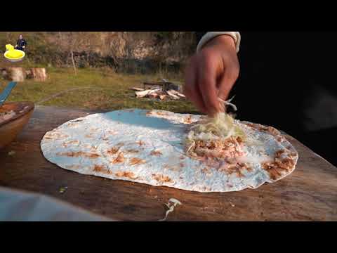 SHAWARMA WITH CHICKEN ON BONFIRE BEST GRILLED CHICKEN