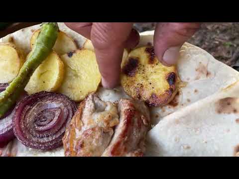 Bushcraft is high in the Mountains Alone in the Wild The