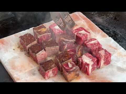 Best Wagyu Steak Cooked on the Salt Block