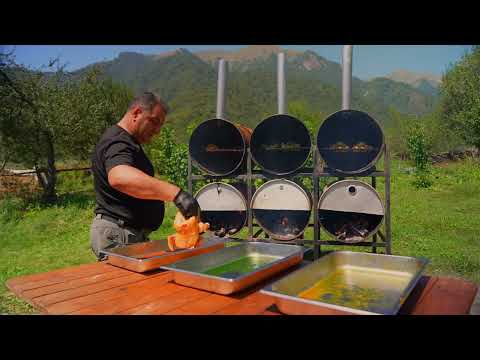 Baking Whole Chickens With Fresh Butter In The Mountains