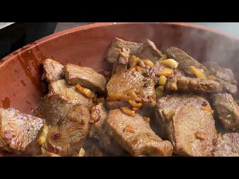Delicious Homemade beef Stew in glass Jars Spring Life in